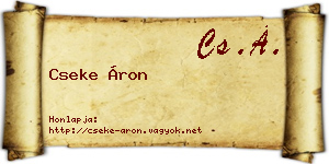 Cseke Áron névjegykártya