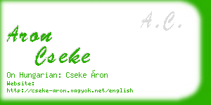 aron cseke business card